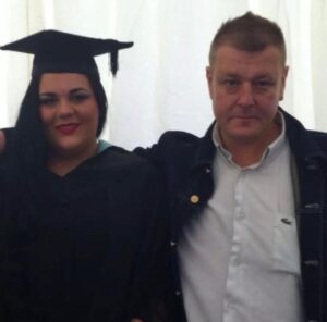 Jade at a graduation ceremony