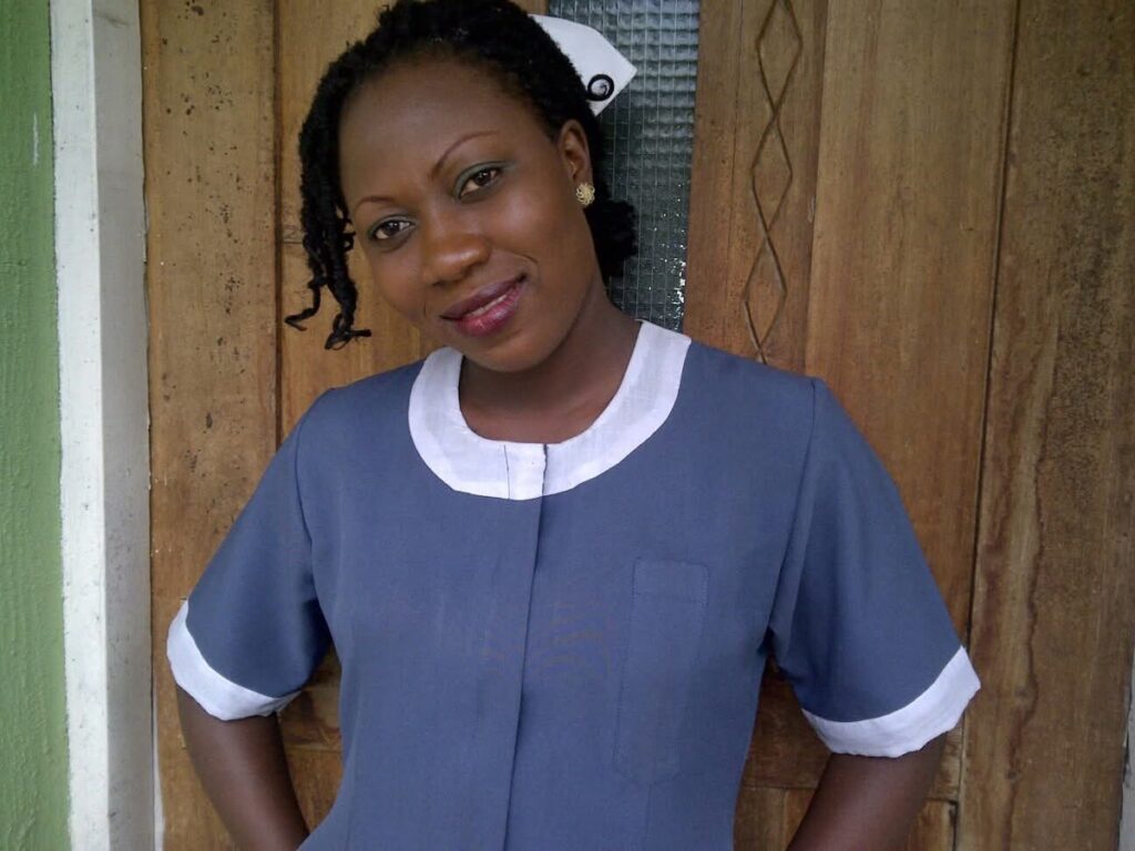 Tobi during her training as a psychiatric nurse